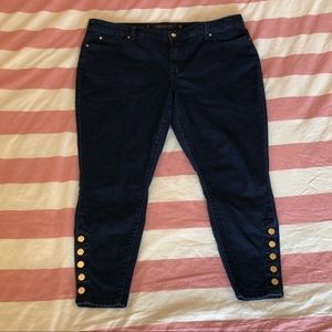 Plus size skinny fit ankle jeans